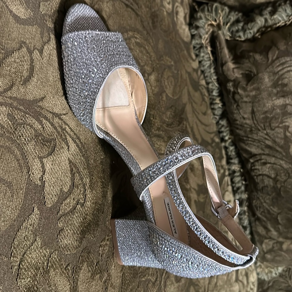Alex Marie Seyland Rhinestone Cross Strap Heel